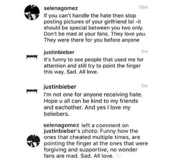 Justin Bieber quits Instagram after feud with Selena Gomez, Instagram