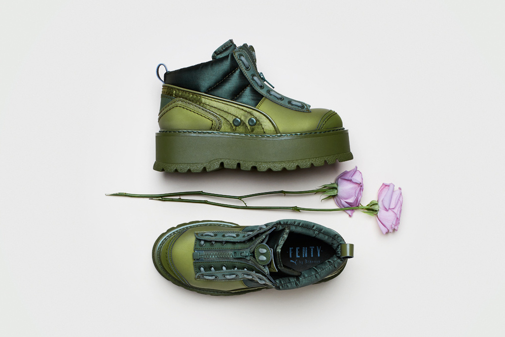 Leer Leonardoda Een goede vriend Rihanna's Shoe Collab Is All About Green and Blush Pink - Preen.ph