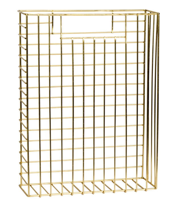 gold magazine rack