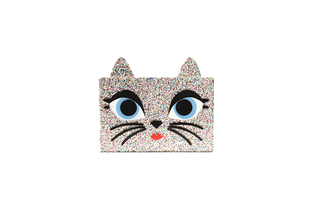 Karl Lagerfeld Small Choupette Shiny Box Clutch