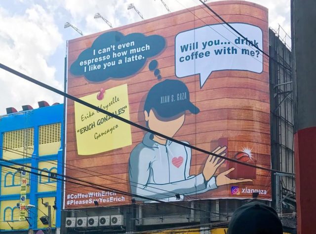 Billboard Guy Wants Women to Buy His Jacket and Go to Maldives