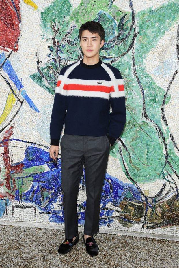 EXO's Sehun spotted at the 'Louis Vuitton Cruise 2019' event with