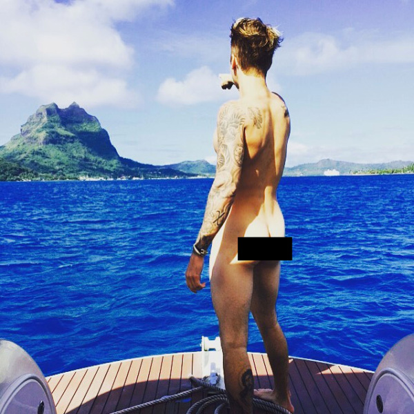 Justin Bieber butt preen