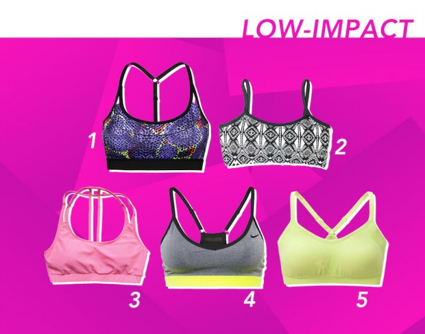 1: H&M Sports Bra Low Support (P899). Available on their website. 2: Eskina Multi-Strap Tribal Print bra (P600). Available on their website. 3: Perfect Form Excel Sports Bra (P780). Available on their website. 4: Nike Pro Indy Sports Bra (P2,095). For a complete list of locations, visit their website. Also available on Zalora. 5: Uniqlo Women AIRism Seamless Bra (P990). For a complete list of locations, visit their website.
