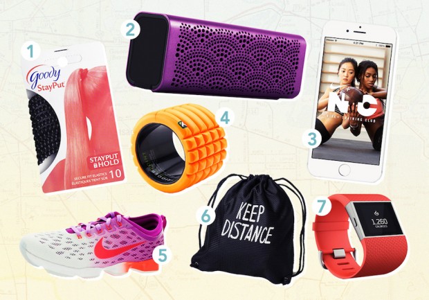 1: Goody StayPut Slideproof Elastics (P369.75/10 pcs.). Available online. 2: Braven Lux (P4,950). For a list of authorized retailers, visit their website. 3. Nike Training Club (free). Available for iOs and Android. 4. Trigger Point Performance The Grid Revolutionary Foam Roller ($25.95). Available at Amazon. 5: Nike Zoom Fit Agility Training shoes (P6,295). Available at Zalora. 6: Halo + Halo Made by the Filipinos Keep Distance Small Sack (P399). Available on their website. 7: Fitbit Surge (P14,950). For ordering information, visit their Facebook page.
