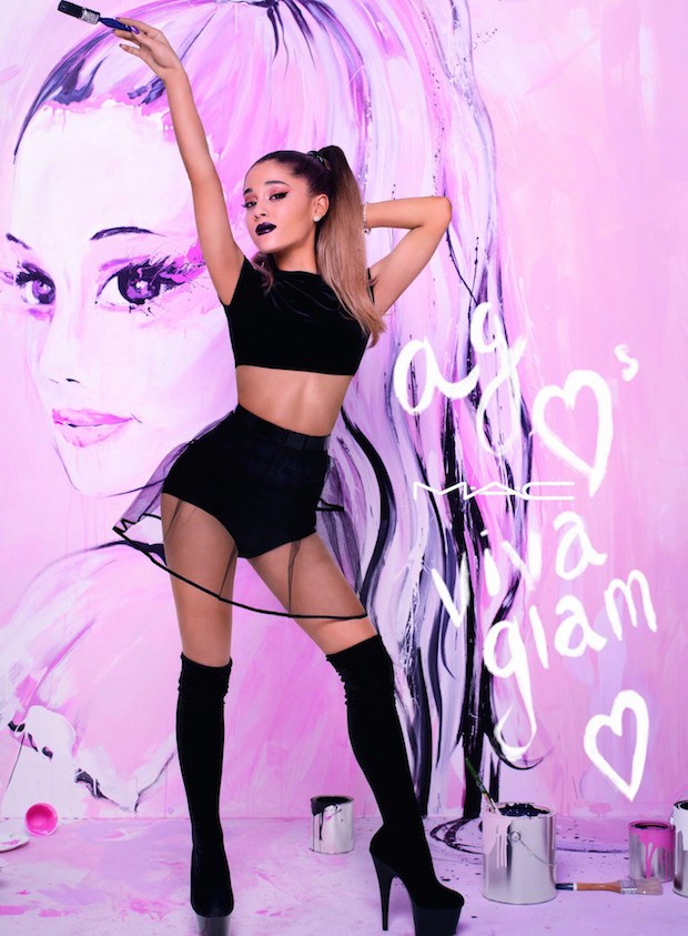 ariana grande viva glam mac campaign preen