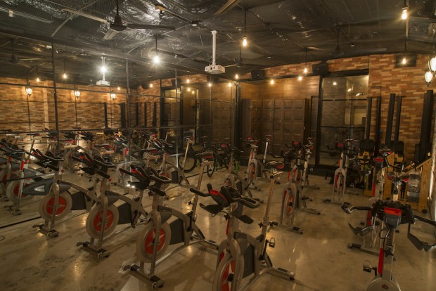 Saddle Row's cycling studio. They have a separate studio for rowing, which will open later this month
