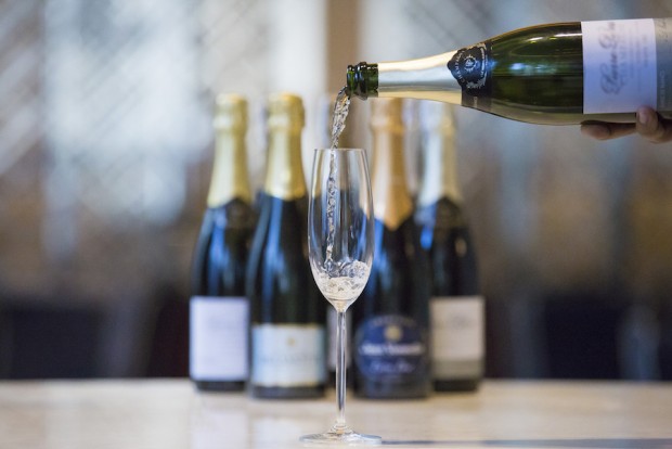 Enjoy unlimited champagne from brands like Jean Vesselle and Delamotte.