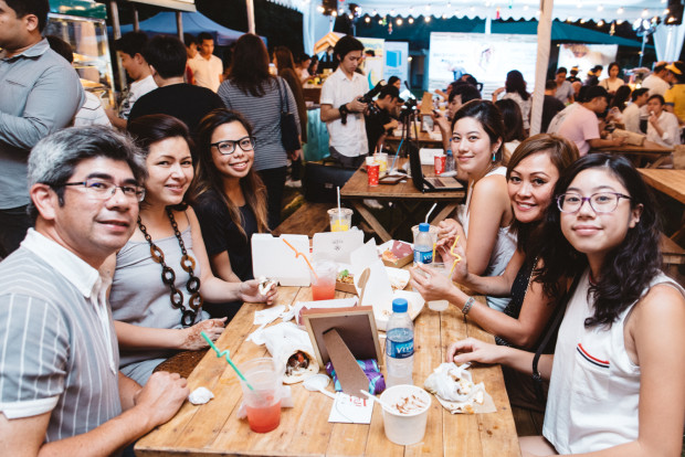 Dr. Andrew Prieto, Myda Prieto, Vernoica Arcenas, Audrey Prieto, Sonia Dietz, Anatori Prieto having lunch