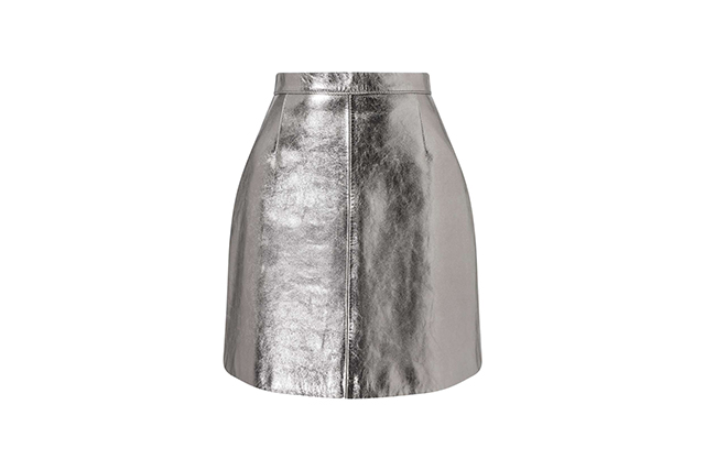 miss selfridge leather skirt