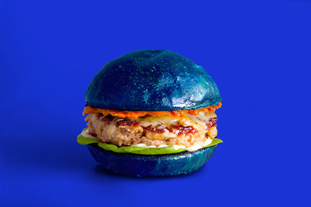 blue burger