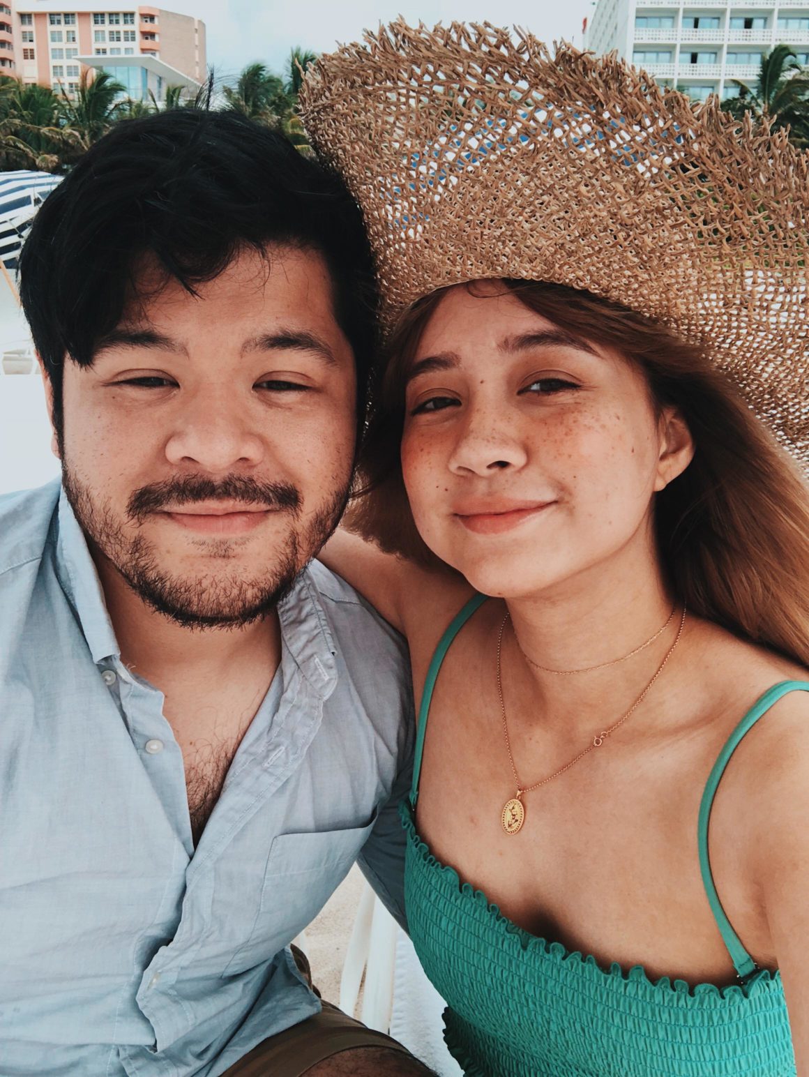 Camie Juan with her husband Gab