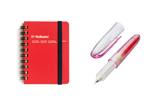 mini notebook and pen