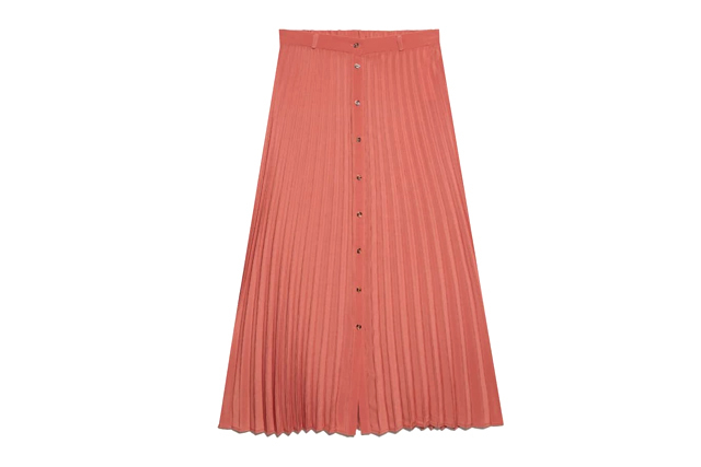 stradivarius pleated skirt