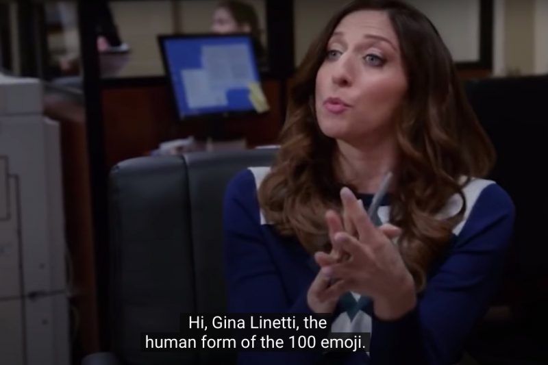 Gina Linetti human form of the one hundred emoji