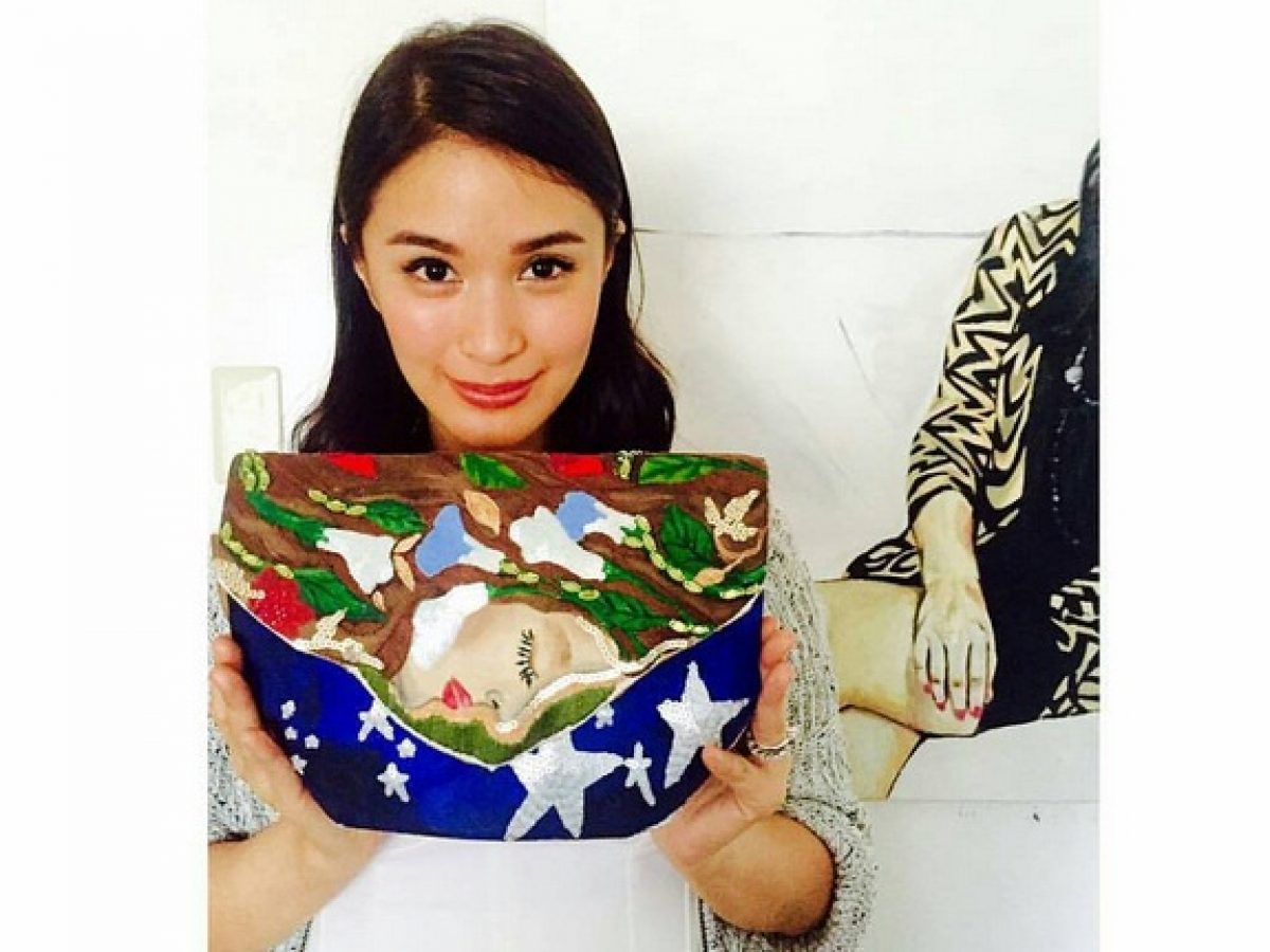 Heart Evangelista Paintings On Bags Of Celebrities