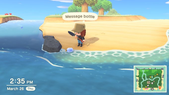 Animal Crossing message bottle