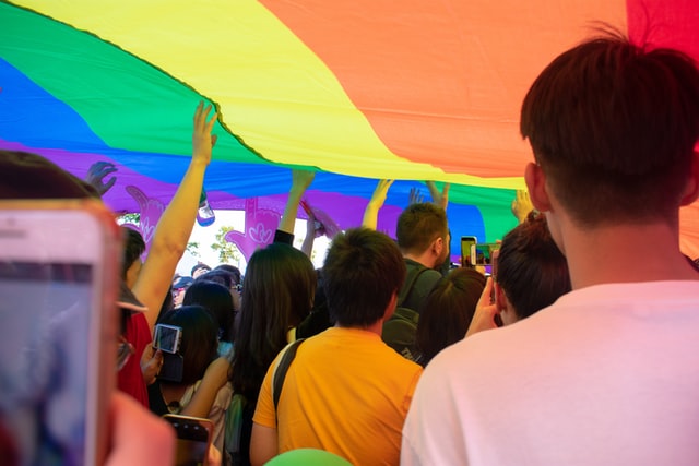 preen pride march at home