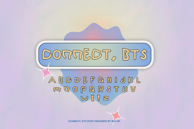 preen connect, bts free font