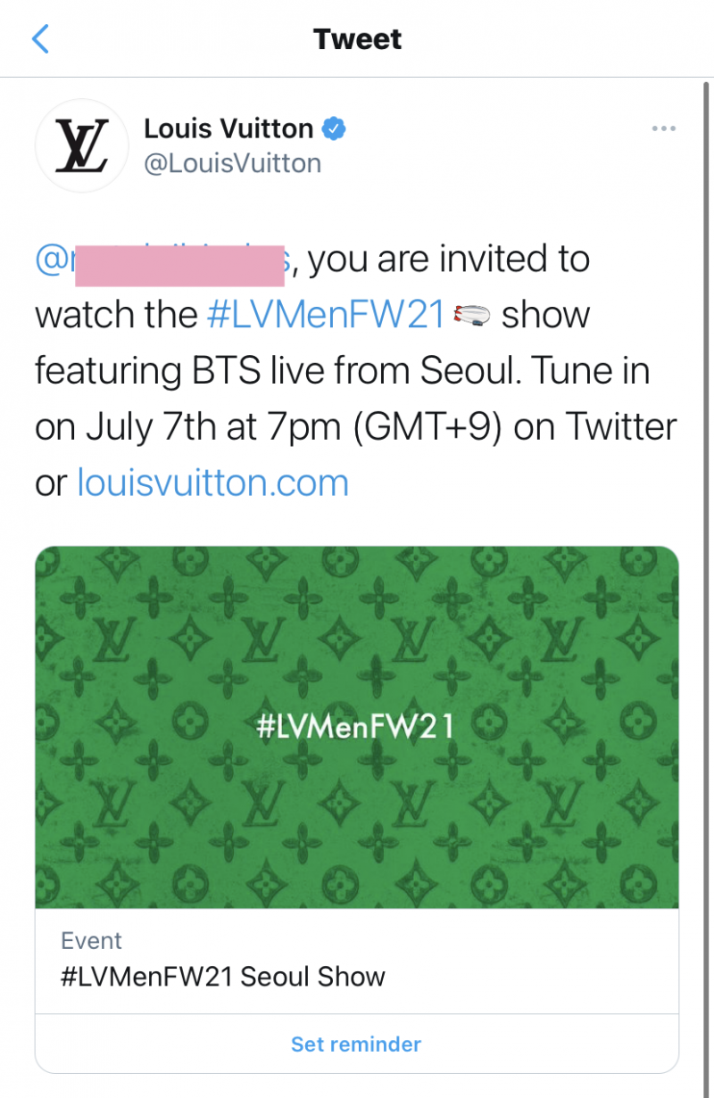 Am I the only one without an invite to Louis Vuitton's men's fashion show  with BTS?