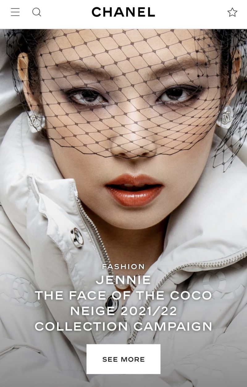 BLACKPINK'S JENNIE Models CHANEL COCO NEIGE 2021 Collection