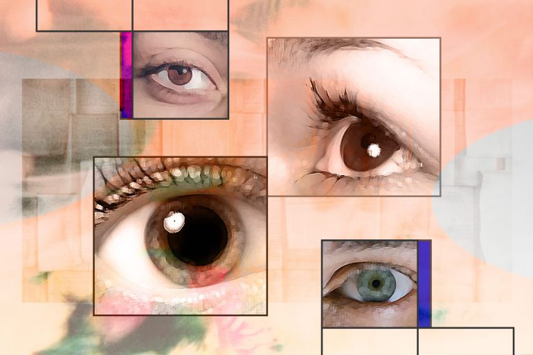 A collage of eyes