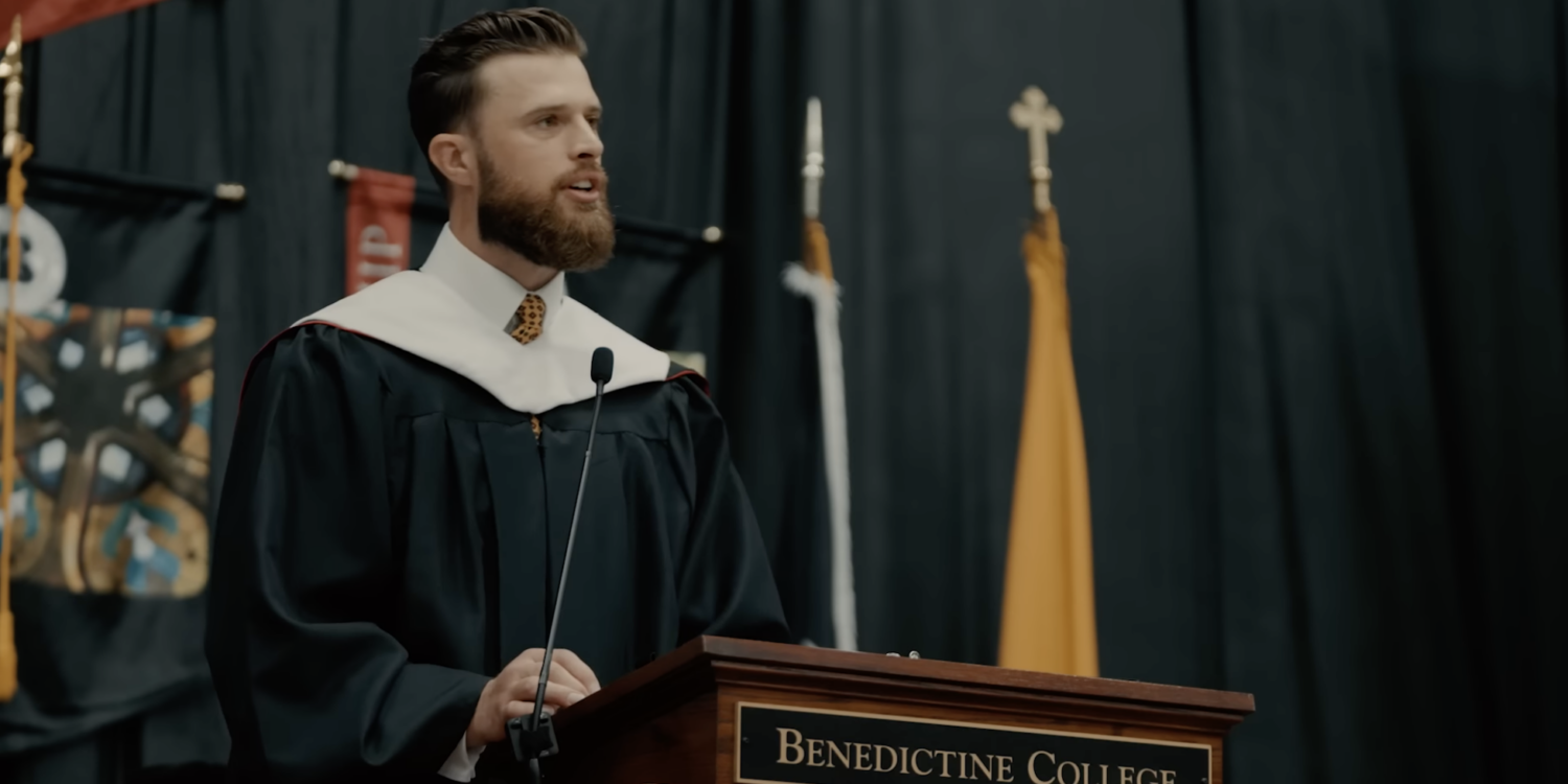 Three-time Super Bowl champion Harrison Butker is in hot water over his controversial commencement speech at the Benedictine College