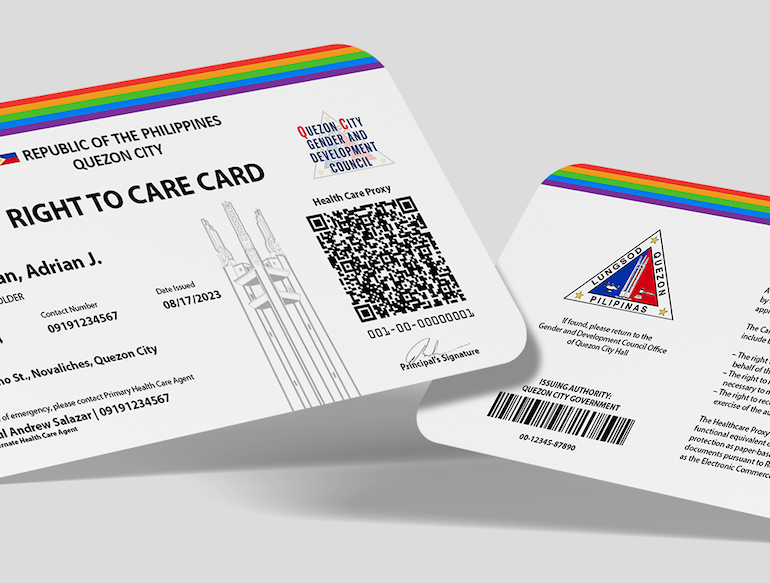 right to care card quezon city same sex couples